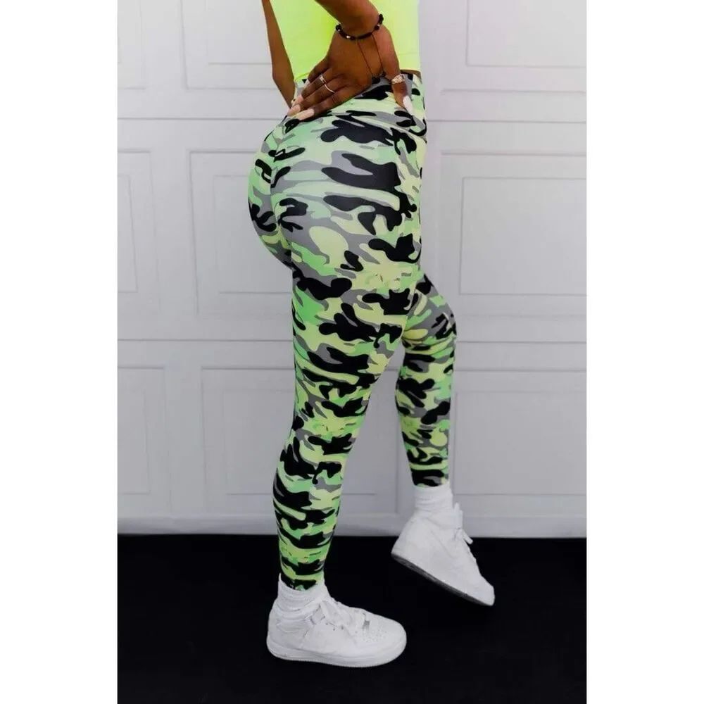 Celestial Bodiez OG Ultra High Rise Leggings in 'Hidden in Neon' Size Small